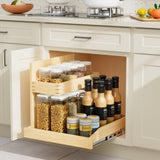 Under Sink Organizers and Storage 22" W x 21" D, 2 Tier Pull Out Cabinet Organizer with Soft Close, T3210P277245