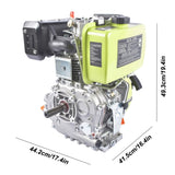 10HP 4Stroke Single-Cylinder Diesel Engine 418CC 6300W Recoil 3600RPM Air Cooled 79968758
