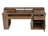 55" Farmhouse Office with Storage Cabinet & Charging Station, Barn Door Design Computer Writing 61456620