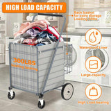 Bigger Super Jumbo Shopping Cart,Grocery Cart on Wheels, Foldable Utility Shopping Carts with Double 11211682