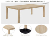 6 Piece Dining Table Set with Bench, Wooden Rectangular Kitchen Table Set with Bench and 4 16237770
