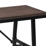 Oak and Black Rectangle Bench B062P181294