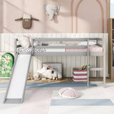 ZUN Loft Bed with Slide, Multifunctional Design, Twin 99922595