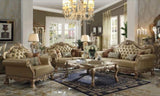 Gold Patina and Bone End Table with Claw Leg B062P209073