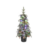 ZUN Lighted Candy Christmas Tree Set of 2, 3ft Artificial Tree with Warm White Lights, Christmas Tree N710P181804Z