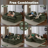 Double Chaise Lounge Chair Indoor,Oversized Upholstered Sleeper Cloud Couch,Deep Seat Luxury Sofa 51892643
