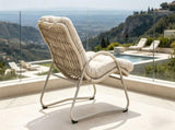 Outdoor Patio Lounge Chair Iron Frame & Plastic Wicker W3990P462687