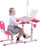 ZUN Desk for Kids Desk and Chair Set Kids Art Desk Drafting Table Desk Set with Adjustable Height, 50667401