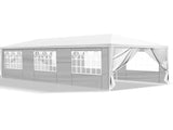 10'x30' Outdoor Party Tent with 8 Removable Sidewalls, Waterproof Canopy Patio Wedding Gazebo, White 84898035