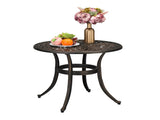 23.6inch Phoenix Table Round Garden Cast Aluminum Table Bronze 25551871