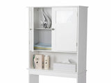 Double Doors Bathroom Cabinet White 03305955