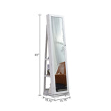 ZUN 360 Degree Rotation Full-Body Mirror Cabinet PVC Film Moisture-Proof Dressing Mirror Cabinet Super 12120367