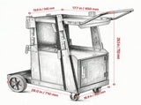 2-Tier Heavy Duty Welding Cart, 265 lbs Capacity, Lockable Cabinet, 360&deg Swivel Wheels & Tank 85830187