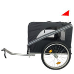 ZUN Dog Bike Trailer - Folding Pet Trailer Car for Bicycle, Folding Pet Carrier with 20 Inch Wheels, 2 W1364123398