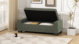 50" Ottoman Bench in Textured Fabric, Rectangular Design with Hinged Lid for Seating, Footrest, and 74862.00