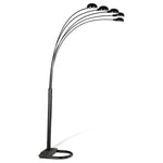 ZUN Satin Black 5-light Floor Lamp B062P153730