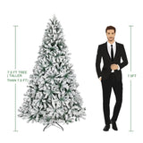 ZUN 7.5ft Automatic Tree Structure PVC Material Green Flocking 1450 Branches Christmas Tree 86998894