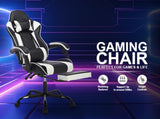 Gaming Chair with Footrest, Ergonomic Computer Chair with Headrest and Lumbar Support, Breathable W2367P332093