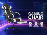 Gaming Chair with Footrest, Ergonomic Computer Chair with Headrest and Lumbar Support, Breathable W2367P332093