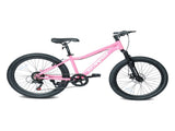 24 Inch Youth Mountain Bike with 7 Speeds & Front Suspension Durable Steel Frame, Alloy Rims & Disc W709P463455