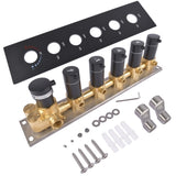 5-Function Black Brass Shower Diverter Thermostatic Valve Shower Diverter Valve Constant Temperature 28674167