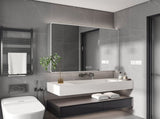 Aluminium Medicine Cabinet Mirror, 35 x 28 Inches Medicine Cabinet with 3 Colors LED Light and W2700P269440