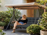 Outdoor Swing Cushions 55 Inch, Waterproof 4" Thick Porch Swing Cushion Replacement with Backrest 42262407