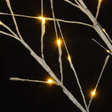 Set of Lighted Birch Tree, 4FT 48 LED/5FT 72 LED/6FT 96 LED Artificial Tree with Warm White Lights, 97359172