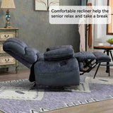 Large Manual Recliner Chair in Fabric for Living Room, Grey W3224P288516