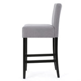 30-inch Fabric Barstool with Solid Wood Frame 74503.00FLGRY
