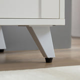 Sideboard Buffet cabinet with 3 doors and removable shelves, for living room, dining room, ivory W1705P179819