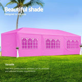 10x30' Wedding Party Canopy Tent Outdoor Gazebo with 8 Removable Sidewalls Pink Color W1205P299559