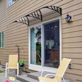 200 x 100 Household Application Door & Window Rain Cover Eaves Canopy Brown & 66120262