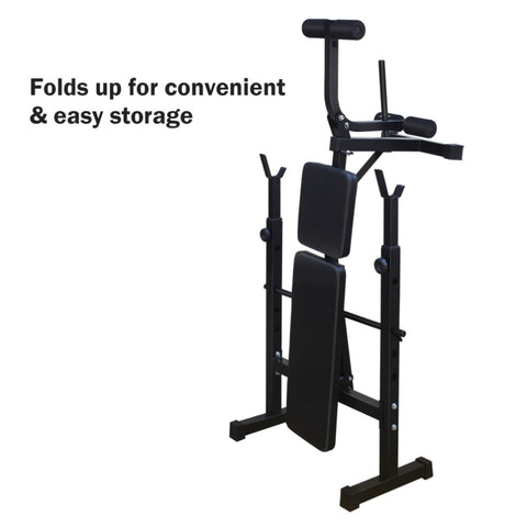 ZUN Weight Bench, Bench Press Set with Squat Rack and Bench for Home Gym Full-Body Workout 55415925