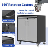 Heavy-Duty Metal Garage Storage Cabinet with Wheels - Sturdy and Durable Tool Storage Cabinet for T2398P222831