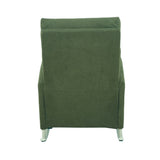 Chenille Upholstered Rocking Chair with Metal Legs and Side Storage Pocket Modern Comfort & 42228011