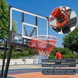 Portable Basketball Basketball System 8-10ft Height Adjustable for Youth Adults LED Basketball 06839741