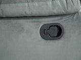 Contemporary Velvet Dark Gray Color 1pc Motion Recliner Chair Couch Manual Motion Plush Armrest B011P200213