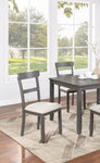 ZUN Classic Stylish Gray Natural Finish 5pc Dining Set Kitchen Dinette Wooden Top Table and Chairs B011P149000