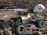 2026 2 Batteries 112 Rock Crawler Rechargeable Off Road Truck 4WD , golden Metal Shell LED 70580711