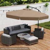 10 Feet Patio Cantilever Umbrella - Taupe 16606526