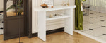 ZUN TREXM Elegant Minimalist Console Table with Rounded Edges and Sturdy Shelf Design for Entryway, N715P195554K