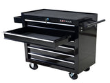6 DRAWERS MULTIFUNCTIONAL TOOL CART WITH WHEELS-BLACK 69021719