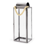 ZUN LARRY 22"H STAINLESS STEEL LANTERN 72177.00SIL