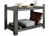 2-Layer Metal Storage Rack, Adjustable Divider Shelf, Metal Bookcase, Office Vertical Storage Rack, 61824330