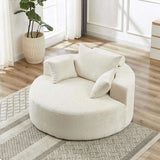 55'L Chenille Sponge single sofa,No Assembly Required,Fluffy Modern Sleeper Chair for Living room, W834P221027