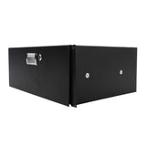 19" 4U Steel Plate DJ Drawer Equipment Cabinet with Keys Black 95397522