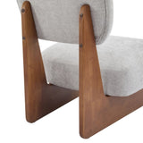 Modern Lounge Chair with Polyester Upholstery, Sturdy Wood Base With Walnut Finish, N767P241702L