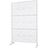 Outdoor & Indoor Privacy Metal Privacy 76" H48" W, Freestanding Decorative Privacy W465P193278