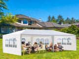 10'X20' Outdoor Party Tent with 4 Removable Sidewalls, Waterproof Canopy Patio Wedding Gazebo, White 69471585